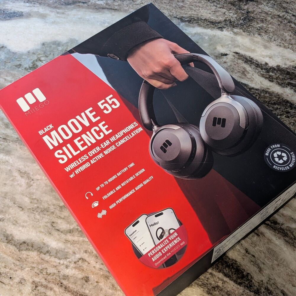 MIIEGO MOOVE 55 Silence Hybrid Active Noise Cancellation Over-Ear Headphones